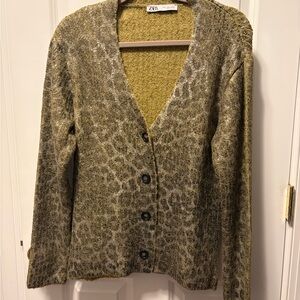 Zara Textured Olive Sweater